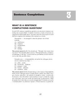 Sentence Completions