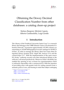 Obtaining the Dewey Decimal Classification Number from other