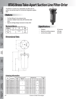 BTAS Brass Take-Apart Suction Line Filter