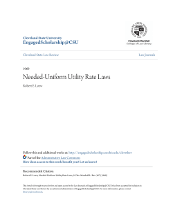 Needed-Uniform Utility Rate Laws