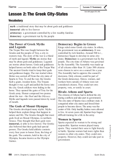Lesson 2: The Greek City
