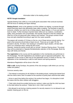 Information letter to the skating school!