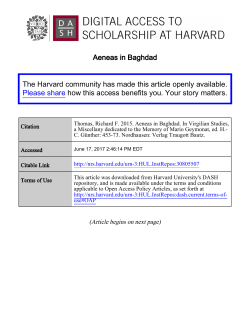 Aeneas in Baghdad The Harvard community has made this article