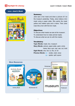 Level 3-4_Book 2 Jane`s Mask BOOK 2 Jane`s Mask Summary Jane