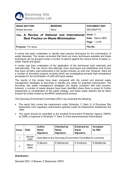 Title: A Review of National and International Best Practice on