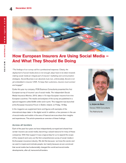 "How European Insurers Are Using Social Media &ndash; And