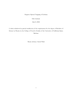 rik Anciaux - Magneto-Optical Trapping of Lithium