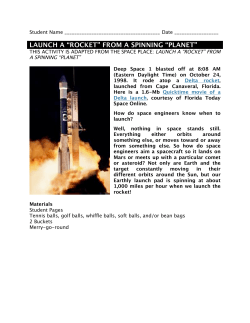 LAUNCH A &ldquo;ROCKET&rdquo; FROM A SPINNING &ldquo;PLANET&rdquo;