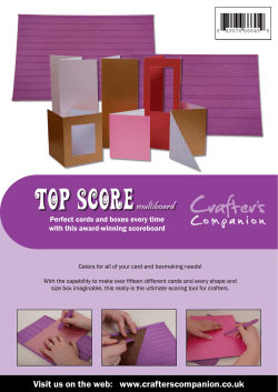 Visit us on the web: www.crafterscompanion.co.uk