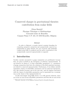 Conserved charges in gravitational theories: contribution from scalar