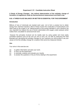 the indirect determination of the enthalpy change of f