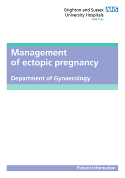 Management of ectopic pregnancy - Brighton and Sussex University