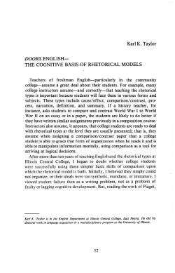 the cognitive basis of rhetorical models
