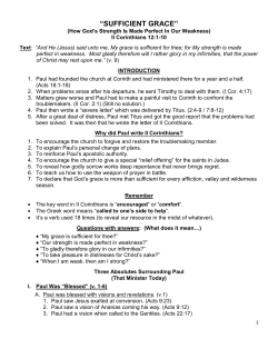 “SUFFICIENT GRACE” - enjoythejourneysermons.com