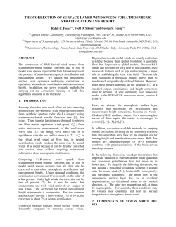 The Correction of Surface Layer Wind Speeds for
