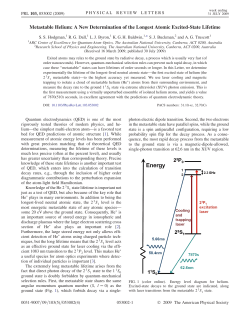 Metastable Helium: A New Determination of the Longest Atomic