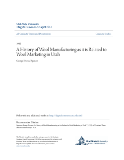 A History of Wool Manufacturing as it is Related to Wool Marketing in