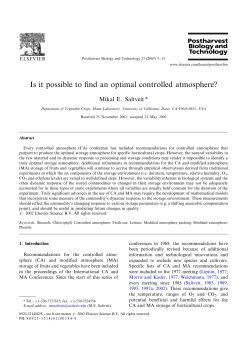 Is it possible to find an optimal controlled atmosphere?