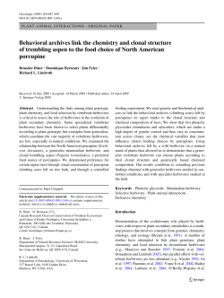 Behavioral archives link the chemistry and clonal structure of