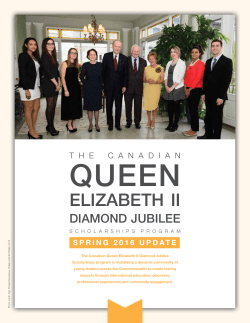 Queen Elizabeth Scholars - Canadian Queen Elizabeth II Diamond