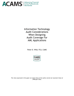 Information Technology Audit Considerations When