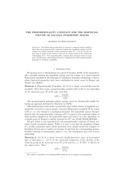 THE PROPORTIONALITY CONSTANT FOR THE SIMPLICIAL