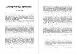 Conceptual Dependence of Verisimilitude Vindicated. A Farewell to