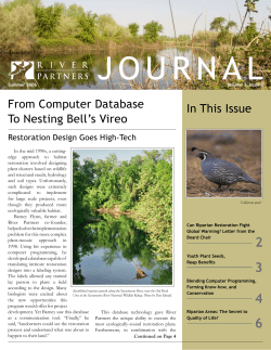 In This Issue From Computer Database To nesting