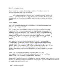 Errata in Intuition Pumps and Other Tools for Thinking