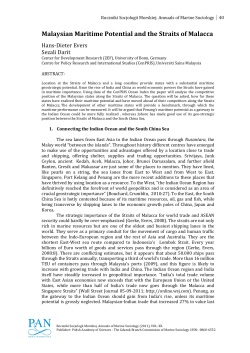 Malaysian Maritime Potential and the Straits of Malacca