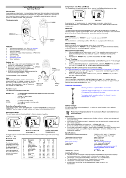 Hand held Anemometer