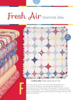 Fresh Air means wind in the hair while flying high on a swing, or