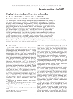 Coupling between two inlets: Observation and modeling