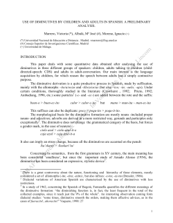 USE OF DIMINUTIVES BY CHILDREN AND ADULTS IN SPANISH