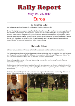 Rally Report - Home page CCOCV