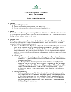 Uniforms and Dress Code - UNCC Facilities Management