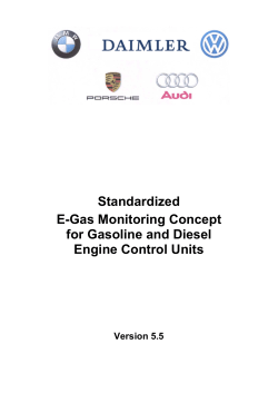 Standardized E-Gas Monitoring Concept for Gasoline and Diesel
