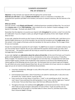 SUMMER ASSIGNMENT PRE