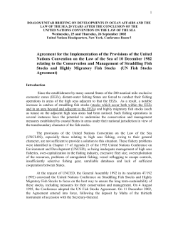 Agreement for the Implementation of the Provisions of the United