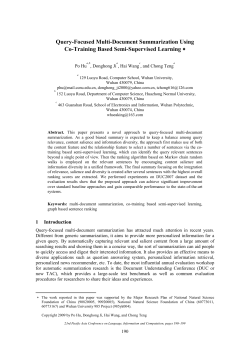 Query-Focused Multi-Document Summarization Using Co