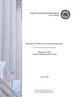 Audit of BOE Lobbyist Registration