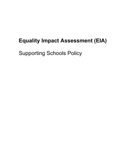 Equality Impact Assessment (EIA) Supporting