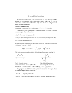 18.03SCF11 text: Even and Odd Functions