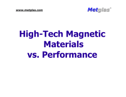 High-Tech Magnetic Materials vs. Performance