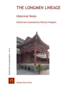 The Longmen Lineage &mdash; Historical Notes
