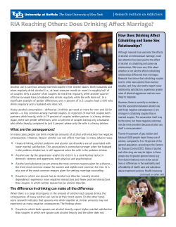 RIA Reaching Others: Does Drinking Affect Marriage?