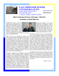 east midwood jewish center bulletin they shall build me a sanctuary