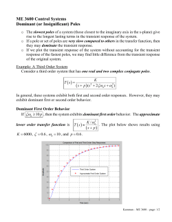 Dominance (or Insignificance) of Poles
