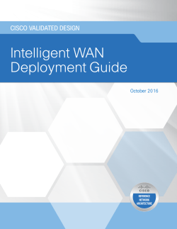Intelligent WAN Deployment Guide