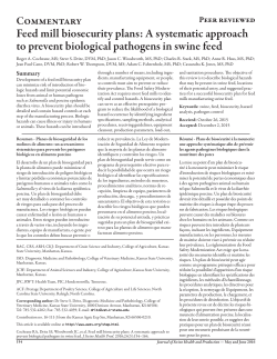 Feed mill biosecurity plans: A systematic approach to prevent